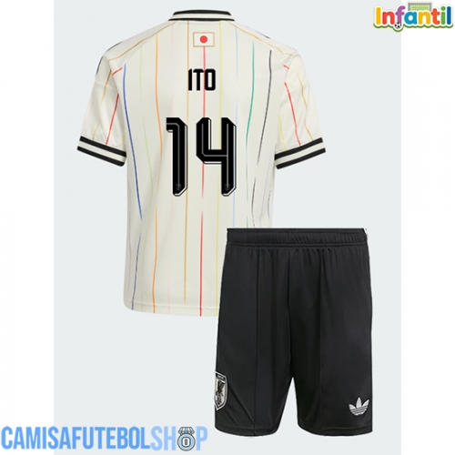 Camisa de time de futebol Japão Junya Ito #14 Replicas 2º Equipamento Infantil Mundo 2026 Manga Curta (+ Calças curtas)